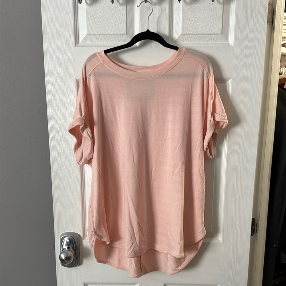 Cupio Pink Oversized Short Sleeve T-Shirt 1X Plus